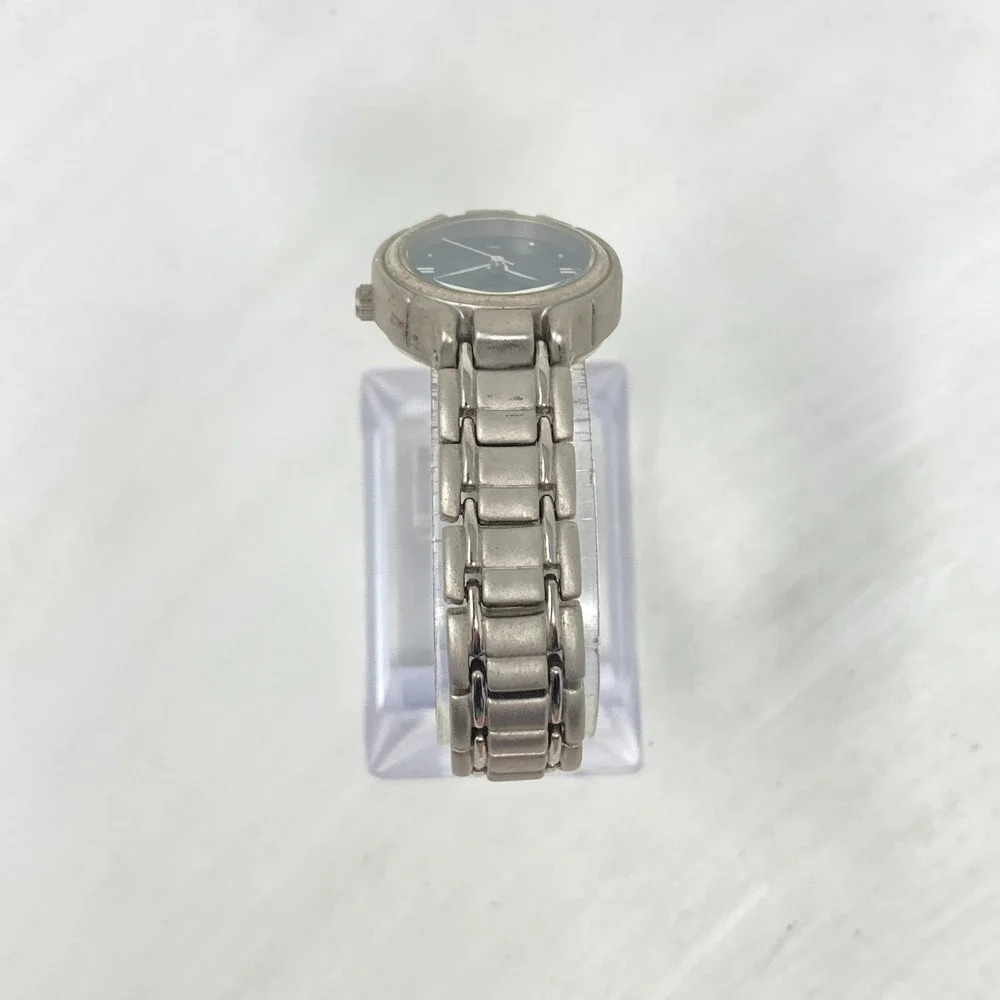 Lorus Watch Women 24mm Silver Tone Date Blue Dial Matte WR New Battery 6.5
